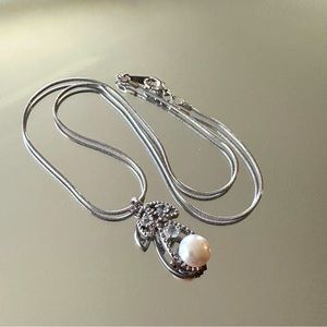 Silver Pearl Necklace